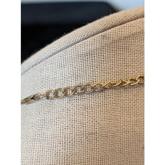 Vintage Kenneth Cole Cabochon Necklace Gold Tone Chain Signed - Picture 6 of 9